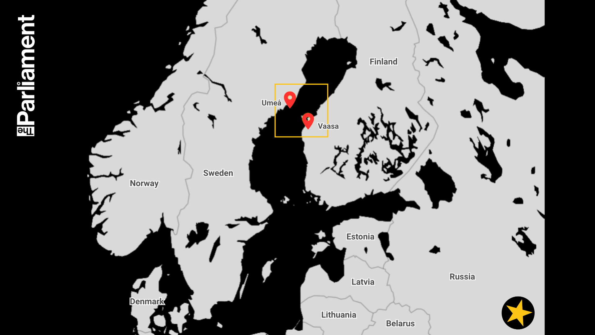 Helsinki's plan to connect the Finnish city of Vaasa and the Swedish city of Umeå
